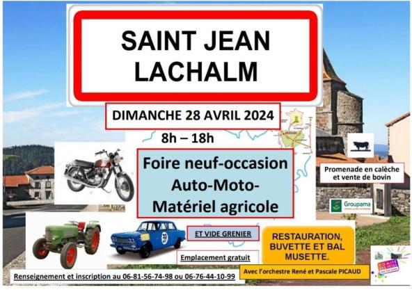 Foire neuf occasion auto moto et matériel agricole - Saint-Jean-Lachalm
