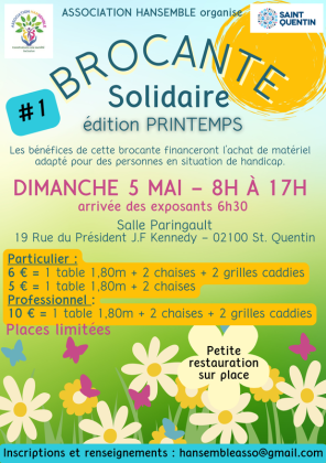 Brocante, Vide grenier solidaire - Saint-Quentin
