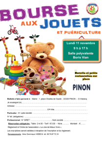 Bourse aux jouets et puériculture - Pinon