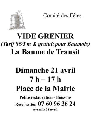 Vide-greniers - La Baume-de-Transit