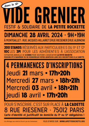 Vide-greniers festif et solidaire - Paris 12