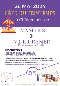 Vide grenier - fête du printemps - Châteauponsac