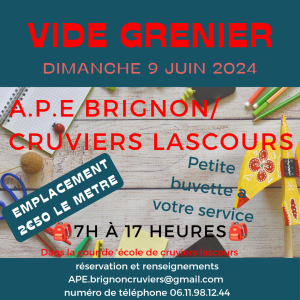 Vide-greniers - Cruviers-Lascours