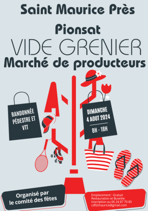 Vide grenier et marche de producteurs - Saint-Maurice-près-Pionsat