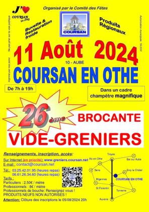 26ème brocante - vide-greniers - Coursan-en-Othe
