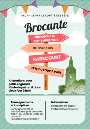 Brocante, Vide grenier - fête du four - Rarécourt