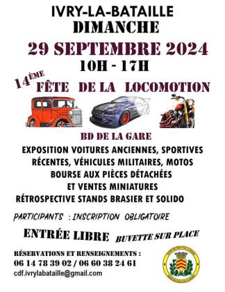 Fête de la locomotion - bourse d'échangés et de miniatures - Ivry-la-Bataille