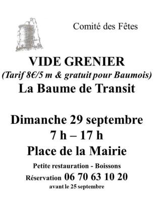 Vide-greniers - La Baume-de-Transit