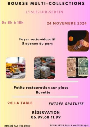 Bourse toutes collections - L'Isle-sur-Serein