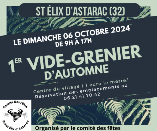 1er vide-greniers de l'automne - Saint-Élix