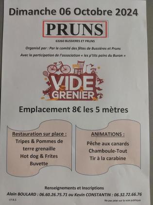 Vide-greniers - Bussières-et-Pruns