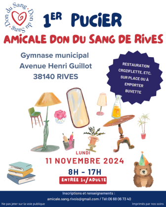 1er pucier du don du sang - Rives