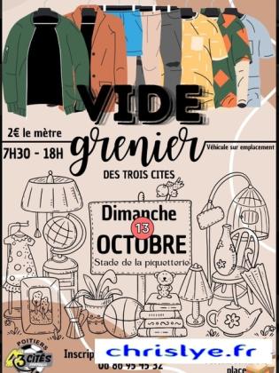 Vide grenier brocante - trois cités - Poitiers