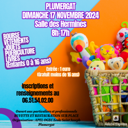 Bourse aux jouets, puériculture, vêtements et livres - Plumergat