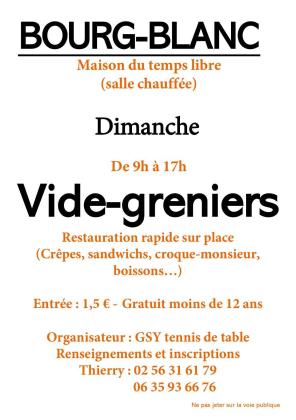 Vide-greniers - Bourg-Blanc