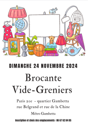 Vide-greniers - Paris 20