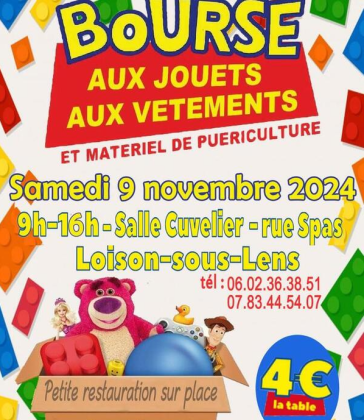 Bourse aux jouets vêtements d'enfants puériculture - Loison-sous-Lens