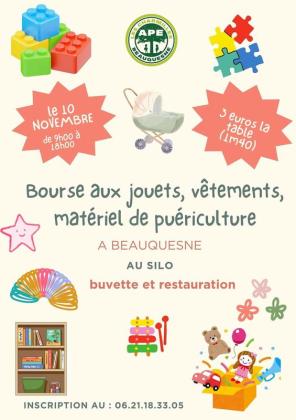 Bourse aux jouets, puériculture, vêtements - Beauquesne