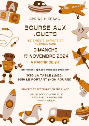 Bourse aux jouets et vêtements enfants - Hiersac