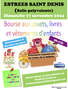 Bourse aux jouets, livres et vêtements d'enfants - Estrées-Saint-Denis