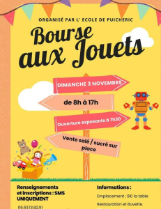 Bourse aux jouets et articles de puériculture - Puichéric