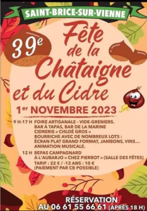 Fête de la châtaigne et du cidre - vide grenier - Saint-Brice-sur-Vienne