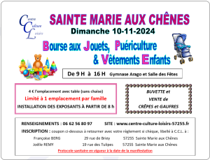 Bourse aux jouets - Sainte-Marie-aux-Chênes