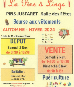 Bourse aux Vêtements et Puériculture - Pins-Justaret