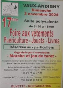 Foire aux vêtements - puériculture - aux jouets, livres - Vaux-Andigny