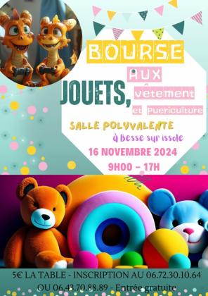 Bourse aux jouets et vêtements puériculture - Besse-sur-Issole