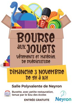 BOURSE aux jouets, vêtements enfants, matériel puériculture - Neyron