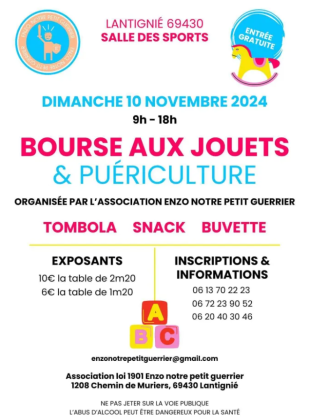 Bourse aux jouets et puériculteurs- Lantignié