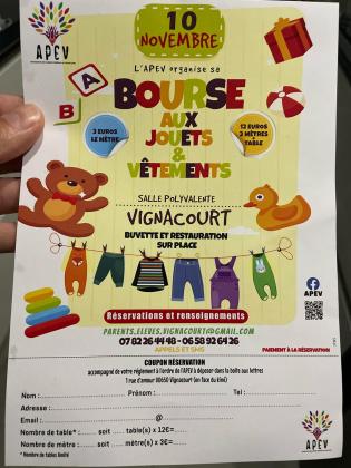 Bourse aux jouets et vêtements enfants - Vignacourt