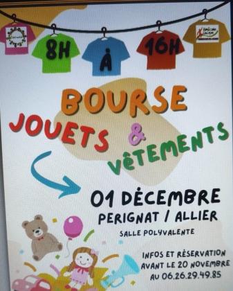 Bourse aux jouets et vêtements puériculture - Pérignat-sur-Allier