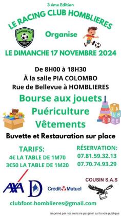 Bourse aux jouets puériculture et vêtements - Homblières