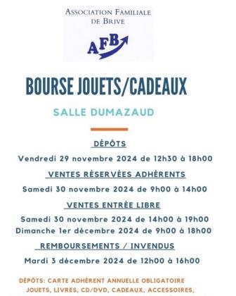 Bourses aux jouets cadeaux - Brive-la-Gaillarde