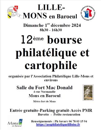 12ème bourse philatélique et cartophile - Mons-en-Barœul