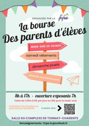 La bourse aux jouets des parents d'élèves - Tonnay-Charente