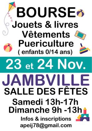 Bourse puériculture, vêtements, jouets et livres - Jambville