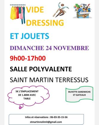 Vide dressing/jouets - Saint-Martin-Terressus