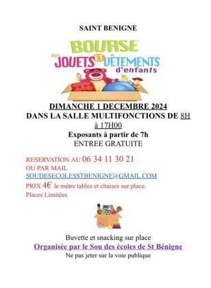 Bourse aux jouets et puériculture - Saint-Bénigne