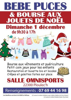 Bébé puces spécial noël, bourse aux jouets et aux vêtements - Ploulec'h