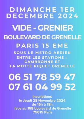 Vide-grenier boulevard de grenelle - Paris 15