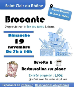 Brocante, Vide grenier - Saint-Clair-du-Rhône