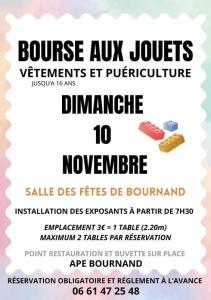 Bourse aux jouets, vêtements et puériculture - Bournand