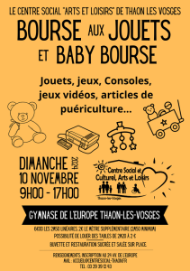 Bourse aux jouets et baby bourse - Capavenir Vosges