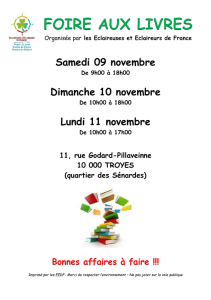 Grande foire aux livres - Troyes