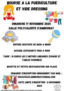 Bourse puériculture et vide dressing - Ambronay