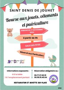 Bourse aux jouets, vêtements et puériculture - Saint-Denis-de-Jouhet