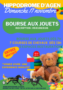 Bourse aux jouets - courses hippiques - Le Passage